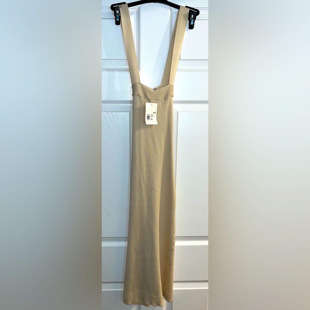 Crisscross Back Sweater Dress knee length from forever 21 (color beige) size M